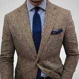 Aidase OL Notched Lapel Slim Single-Breasted Men's Blazer Solid Slim Fit Single Button Men's Blazer Fashion Casual Blazer Male Clothing aidase-shop