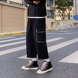 Spring Summer Wide-leg Straight Pants Men's Fashion Casual Korean Trousers Men Streetwear Loose Hip-hop Oversize Trousers S-4XL aidase-shop