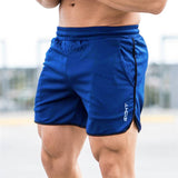 New Summer Brand Running Shorts Sports Jogging Shorts Quick-drying Gym Men's Single-layer Navy Blue Slim Casual Shorts aidase-shop