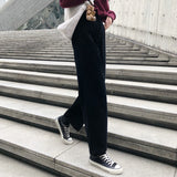 Aidase New  Autumn Corduroy Cargo Pants Elastic Waist Vintage Harajuku Korean Casual Trousers Female 90s Streetwear aidase-shop