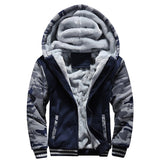 Tracksuit Men Sporting Fleece Thick Hooded Mens Jacket+Pant Warm Fur Inside Winter Sweatshirt Sets Men's Clothing Size M-5XL aidase-shop