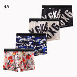 4pcs/Lot Men Underwear Boxer Elasticity Shorts Panties  Shorts Brand Underpants Men Cotton Breathable  Shorts Men M-3XL aidase-shop