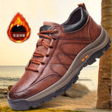 Aidase Winter Shoes for Men 2022 Leather Warm Thick Sole Shoes Safety Wear-Resistant Outdoor Sports Mens Casual Shoes Zapatillas Hombre aidase-shop