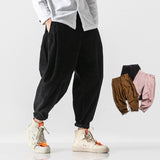 Men Harem Pants Spring Fashion Chinese Style Pants Mens Solid Black Sweatpants Male Loose Trousers Oversize aidase-shop