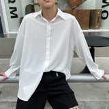 Fashion Sexy Mens Shirts Harajuku Korean Temperament Vintage White Mens Shirts Top Quality Classic Loose Casual Long Sleeve Tops aidase-shop