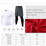 Men's Running Sportswear Set Gym Fitness Compression Sport Suit Jogging Tight Tracksuit Clothes aidase-shop