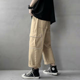 Spring Summer Wide-leg Straight Pants Men's Fashion Casual Korean Trousers Men Streetwear Loose Hip-hop Oversize Trousers S-4XL aidase-shop