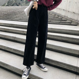 Aidase New  Autumn Corduroy Cargo Pants Elastic Waist Vintage Harajuku Korean Casual Trousers Female 90s Streetwear aidase-shop