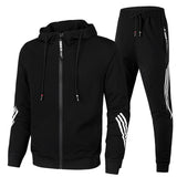 Aidase Spring Autumn hooded tracksuit men fashion brand man tracksuit Solid jacket+Sweatpants Gym jogging men sets men's sports suit aidase-shop