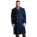 Men Long Black Coat Winter Warm Overcoat Formal Business Causal Daily Prom Tailored Double Breasred aidase-shop