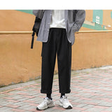 Aidase  Men Korean Fashions Harem Pants Wide Leg Joggers  Mens Black Loose Sweatpants Japan Style Straight Pants Trousers aidase-shop