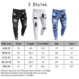 Aidase  Men Stretchy Ripped Skinny Biker Embroidery Cartoon Print Jeans Destroyed Hole Slim Fit Denim High Quality Hip Hop Black Jeans aidase-shop