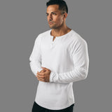 Men Polo Shirt Cotton Solid Color Long Sleeve T-shirt Man Casual Tee Sport Tops aidase-shop