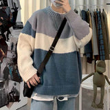 Aidase Men's Sweater Korean personality pullover top goth oversized Harajuku all-match kawaii bottoming female wool sweater couple wear aidase-shop