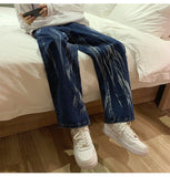 Jeans men women Korean loose student trend straight pants all-match wide-legged casual trousers unisex hip hop punk streetwear aidase-shop