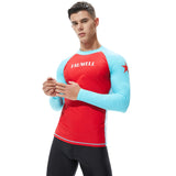 Surf Diving Shirt Men UPF 50+ Swim Sun Shirts Compression Tight T-shirt Man Long Sleeve Outdoor Sports Training Tee Shirt aidase-shop