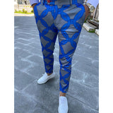 Aidase 2022 Spring Autumn Mid Waist Slim Trousers Casual Striped Plaid Printed Mens Pants Fashion Business Pencil Pants Men Streetwear aidase-shop