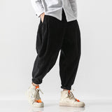 Men Harem Pants Spring Fashion Chinese Style Pants Mens Solid Black Sweatpants Male Loose Trousers Oversize aidase-shop