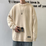 Aidase Men Large Size Sweaters Loose All-match High Quality Trendy Korean Style Solid S-3XL Leisure Pullovers 2021 Newest Young Student aidase-shop