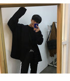 Aidase Solid Cardigan Knitted Men Simple Basic Loose Students Daily Trendy Ulzzang Outwear Autumn Leisure Males Sweaters Couple Popular aidase-shop