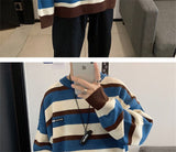 Aidase Pullovers Men Long Sleeve Tops Fall Fashion Vintage Striped Design All-match Students Loose O-neck Harajuku Streetwear Chic Male aidase-shop