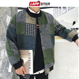 Aidase Autumn Men Harajuku Plaid Bomber Jackets  Mens Japanese Streetwear Windbreaker Korean Fashions Baseball Jackets aidase-shop