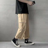 Spring Summer Wide-leg Straight Pants Men's Fashion Casual Korean Trousers Men Streetwear Loose Hip-hop Oversize Trousers S-4XL aidase-shop