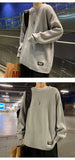 Aidase Men Large Size Sweaters Loose All-match High Quality Trendy Korean Style Solid S-3XL Leisure Pullovers 2021 Newest Young Student aidase-shop