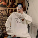 Aidase Men's Sweater Korean personality pullover top goth oversized Harajuku all-match kawaii bottoming female wool sweater couple wear aidase-shop