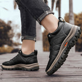 Aidase Winter Shoes for Men 2022 Leather Warm Thick Sole Shoes Safety Wear-Resistant Outdoor Sports Mens Casual Shoes Zapatillas Hombre aidase-shop