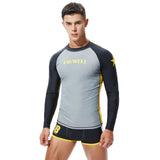 Surf Diving Shirt Men UPF 50+ Swim Sun Shirts Compression Tight T-shirt Man Long Sleeve Outdoor Sports Training Tee Shirt aidase-shop