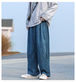 Men Corduroy Harajuku Wide Leg Pants Overalls Mens Japanese Streetwear Sweatpants Male Korean Casual Joggers Pants aidase-shop