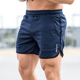 New Summer Brand Running Shorts Sports Jogging Shorts Quick-drying Gym Men's Single-layer Navy Blue Slim Casual Shorts aidase-shop