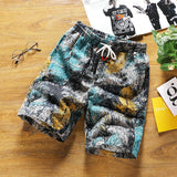 new fashion printed men cotton shorts men's casual shorts drawstring waist bermuda shorts S-4XL drop shipping ABZ262 aidase-shop