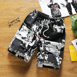 new fashion printed men cotton shorts men's casual shorts drawstring waist bermuda shorts S-4XL drop shipping ABZ262 aidase-shop