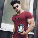 Aidase   2022 Brand Men T shirt bodybuilding fitness mens tops cotton leisure gyms singlets Cotton Short Sleeve tight fashion Tshirt aidase-shop