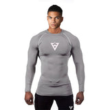 Aidase  Men Gym Shirt Long Sleeve Fitness Short T Shirt Men Elastic Running Shirt Sports GYM Tshirt Training Compression Shirt aidase-shop