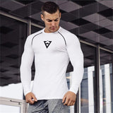 Aidase  Men Gym Shirt Long Sleeve Fitness Short T Shirt Men Elastic Running Shirt Sports GYM Tshirt Training Compression Shirt aidase-shop