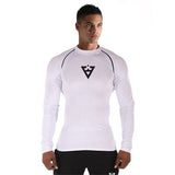 Aidase  Men Gym Shirt Long Sleeve Fitness Short T Shirt Men Elastic Running Shirt Sports GYM Tshirt Training Compression Shirt aidase-shop