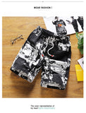 new fashion printed men cotton shorts men's casual shorts drawstring waist bermuda shorts S-4XL drop shipping ABZ262 aidase-shop