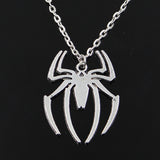 New Fashion Spider Halloween Pendants Round Cross Chain Short Long Mens Womens Silver Color Necklace Jewelry Gift aidase-shop