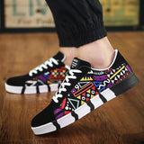 New Mens Casual Canvas Shoes Sneakers Lightweight Comfortable Graffiti Mens Shoes Zapatos De Hombre Kanye West Loafers aidase-shop