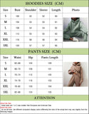 Women's Tracksuit Casual Solid Long Sleeve Hooded Sport Suits Autumn Warm Hoodie Sweatshirts and Long Pant Fleece Two Piece Sets aidase-shop