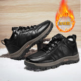 Aidase Winter Shoes for Men 2022 Leather Warm Thick Sole Shoes Safety Wear-Resistant Outdoor Sports Mens Casual Shoes Zapatillas Hombre aidase-shop