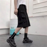 Men Women's Cargo Shorts Korean Students Loose Summer Wide Leg Casual Short Pants Retro Punk Style Streetwear Unisex Hip Hop aidase-shop