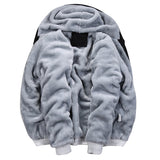 Tracksuit Men Sporting Fleece Thick Hooded Mens Jacket+Pant Warm Fur Inside Winter Sweatshirt Sets Men's Clothing Size M-5XL aidase-shop