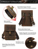 Aidase Crazy Horse Leather Crossbody Bag For Men Luxury Brand Small Shoulder Bags Fashion Male Messenger Bag For iPad aidase-shop