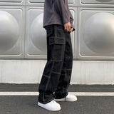 Aidase Men Wide Leg Jeans Hip Hop Casual Men's Straight Baggy Denim Pants Streetwear Skateboard Pant Neutral Trousers Plus Size S-5XL aidase-shop