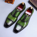 Handmade First Layer Cow Leather Shoes Men Four Seasons Brand Formal Business Dress Genuine Leather Shoes for Gentleman aidase-shop