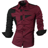 jeansian Spring Autumn Features Shirts Men Casual Long Sleeve Casual Slim Fit Male Shirts Zipper Decoration (No Pockets) Z015 aidase-shop